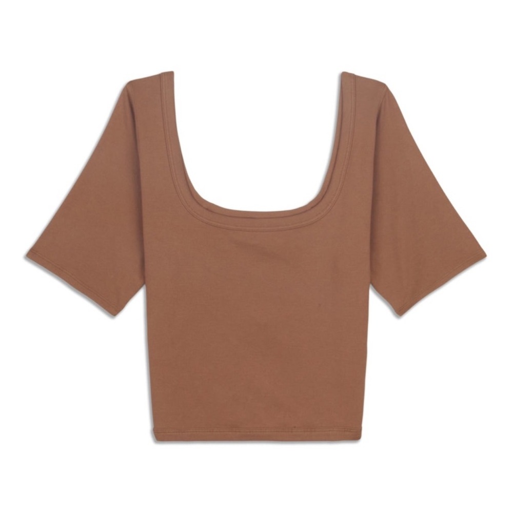 NWT Lululemon Ribbed Held Tight Tee in Dusty Bronze Women’s Size 14 Athletic Tee